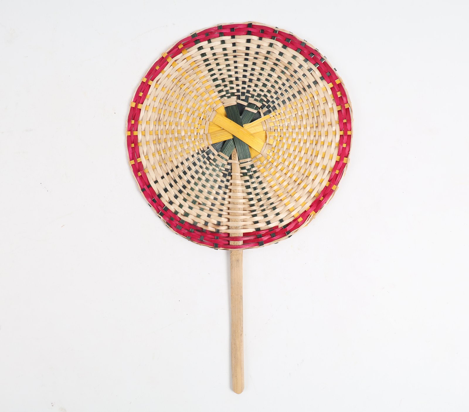 Bamboo Red Yellow Handfan (1)
