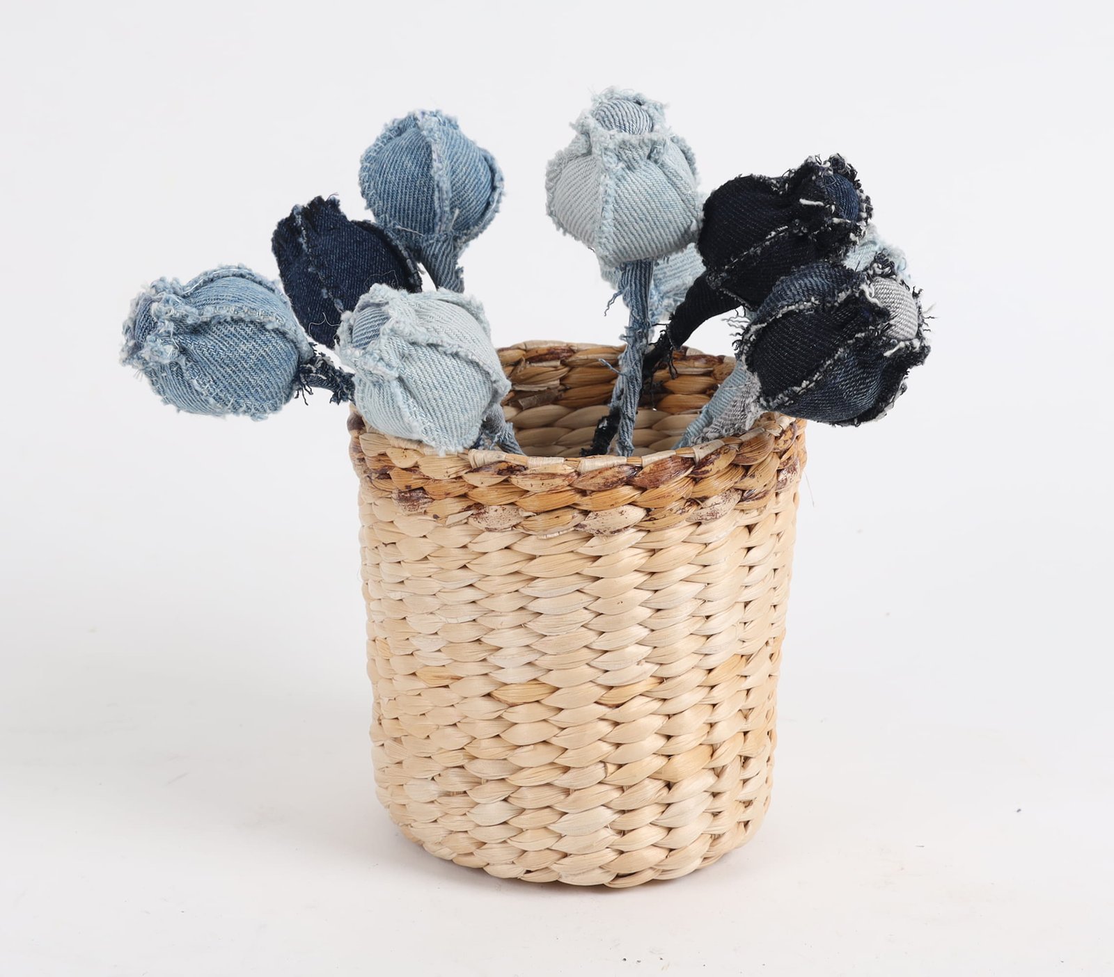 Upcycled Denim Rose Bud (1)