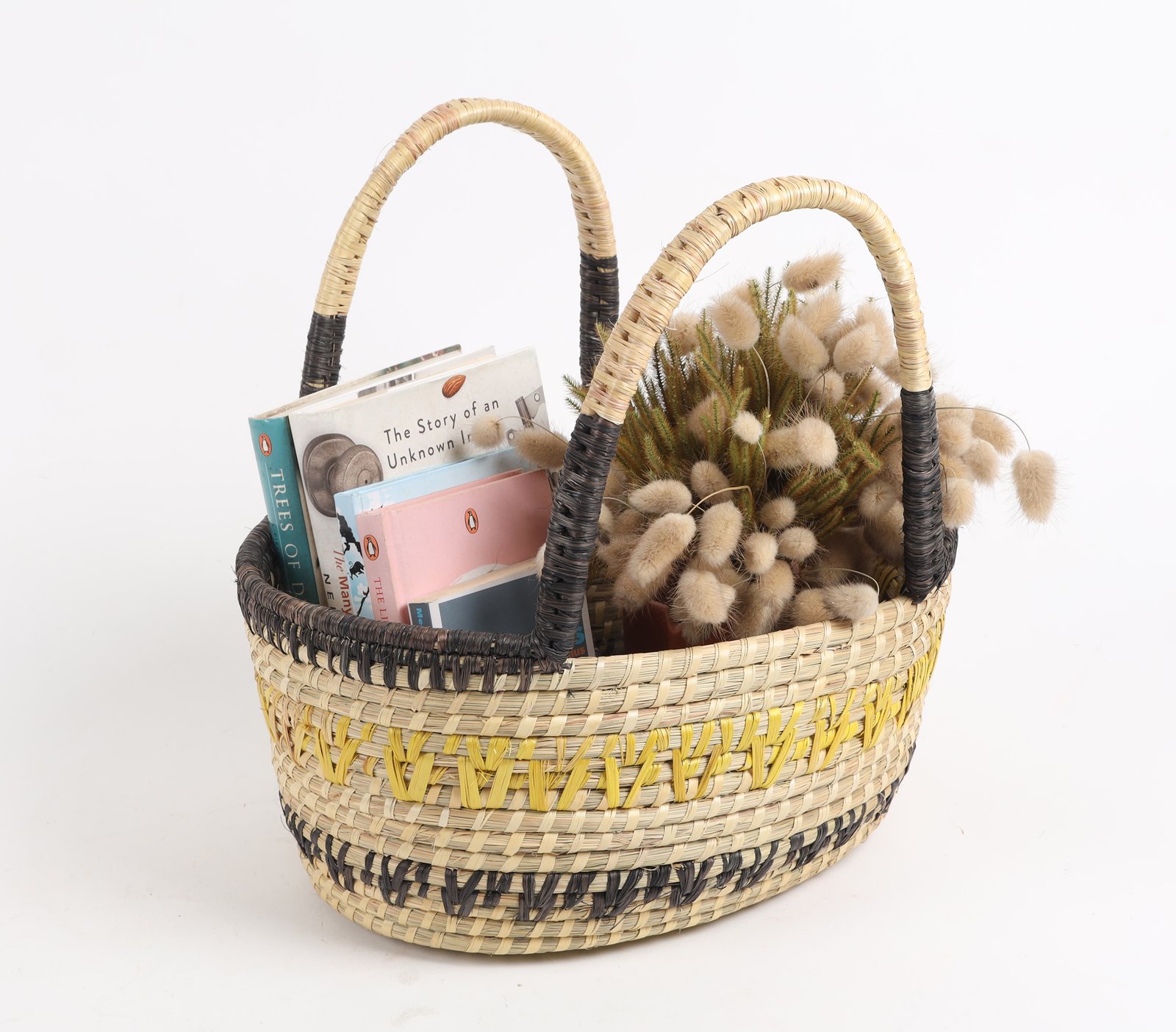 Handwoven Kauna Grass Basket Bag